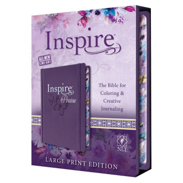 NLT Inspire Praise Bible L?P HB Purple - Tyndale